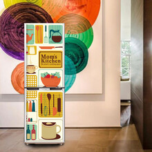 宜美贴 简约厨房冰箱贴纸 自粘冰箱贴定制创意