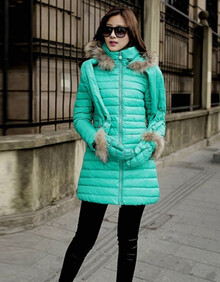 yoomito2013冬季休闲<em>糖果色</em>羽绒服女 大码<em>外套</em>