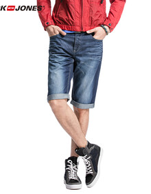 s杰克琼斯时尚休闲含天丝<em>男士低腰牛仔短裤</em>O