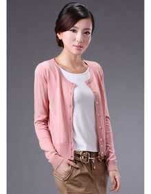 2013秋季新款大码女装 圆领<em>长袖</em>宽松<em>短款针织</em>