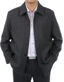 沃尔沐 中老年<em>男装 夹克</em>衫 <em>中年</em>男士商务休闲夹