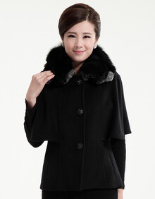2013新款<em>中老年女装秋冬季</em>羊毛呢子大衣中长