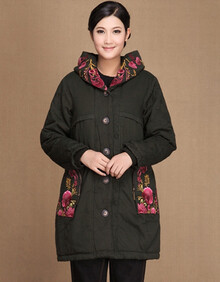 宝黛坊 中老年<em>女装</em>冬装棉衣 民族风<em>开衫</em>纽扣 中