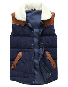 依泽麦布13年秋冬装<em>男士</em>拼接翻领<em>加大码羽绒</em>