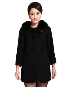 <em>波司登</em>2013 狐狸毛羊毛大衣<em>毛呢</em>女士<em>外套</em>羊毛