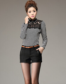 韩洛浠2013新款<em>短裤</em>韩版显瘦直筒<em>精品</em>毛呢短