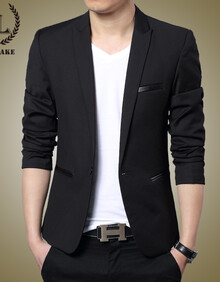 elkelake<em>休闲西装</em> <em>男</em>修身韩版小西服<em>男外套</em>英伦