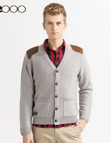 *G2000/U2LAB <em>冬季</em>新品<em>男装</em>拼接<em>休闲开衫毛</em>