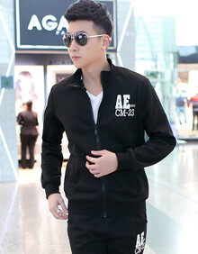 keircy2014潮男春装新款<em>男士</em>修身<em>立领开衫</em>运动