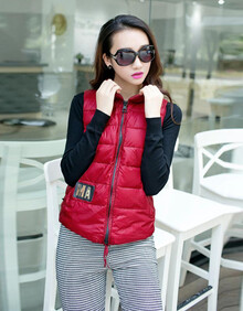知魅新款<em>时尚</em>羽绒<em>棉马甲</em>马夹保暖棉服<em>中长款</em>背