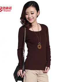 洛依诺秋冬必备女士<em>紧身</em>羊绒衫<em>毛衣</em>针织衫<em>打底</em>