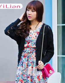 阿依莲ayilian 2014春季新款<em>短款</em>蝙蝠袖<em>毛衣外</em>