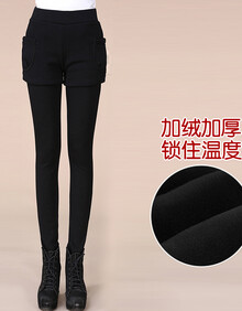 【2014春装】奢麦 <em>短裤假两件打底裤</em>加绒秋打