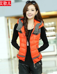 艾歌儿 2014新款女装<em>羽绒</em>棉<em>马甲女</em> 春秋韩版时