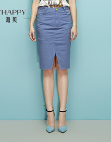 春装上新 2014年新款<em>女装</em> <em>海贝春季</em>女裙纯色牛