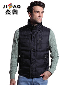 <em>杰奥</em>jieao<em>羽绒服 男款</em>高档<em>马甲</em> 欧版多兜设计 款