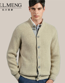 雷蒙2014新款<em>羊绒</em>衫外套男士<em>立领羊绒开衫</em>男