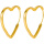 s925心形耳环（金色）