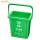 绿色方桶20L【厨余垃圾-带滤层】