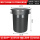 超宝圆形垃圾桶（120L不带底座）【黑灰色】