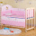 床+蚊帐+粉色月亮熊刺绣
