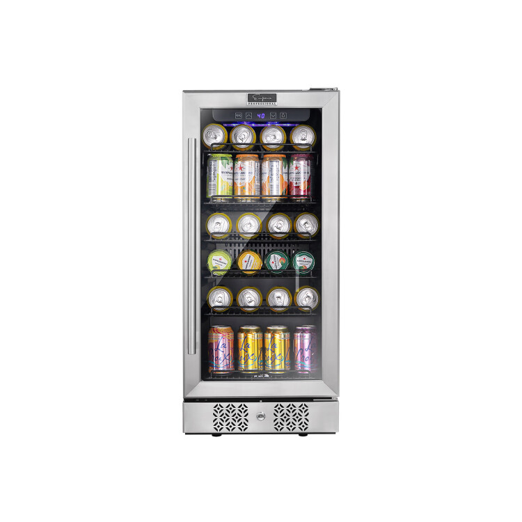 Empava BR01S 15 Inch Wine Cooler Undercounter 3cu.ft 84 Cans Mini Frid