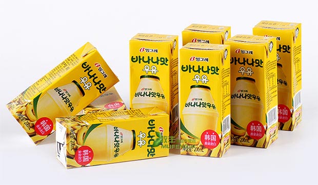 binggrae/宾格瑞香蕉味牛奶饮料200ml*6盒 香蕉牛奶 韩国进口零食品