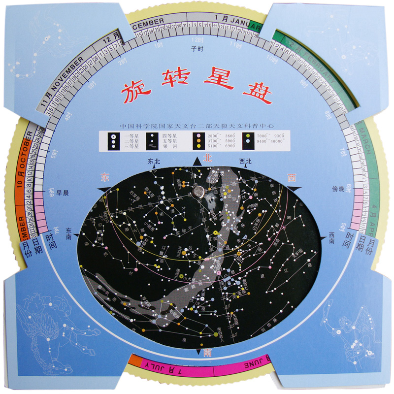 天狼星图 旋转星盘 天文爱好者 观星 天文望远镜星图