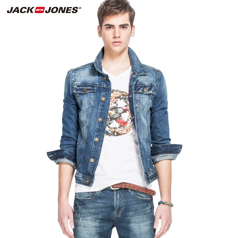 jackjones杰克琼斯时尚休闲纯棉男士牛仔长袖外套o