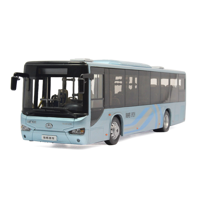 海格b92h 公交客车模型 1:42 苏州金龙klq6129g大巴士