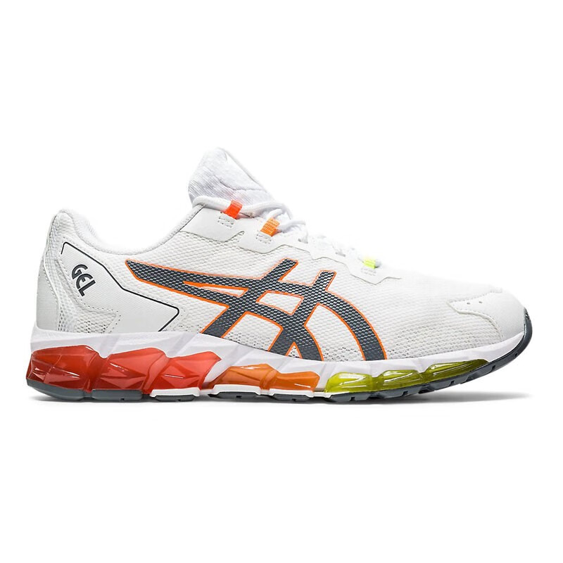 asics亚瑟士跑步鞋男子gelquantum3606代透气缓震回弹马拉松跑鞋白橙