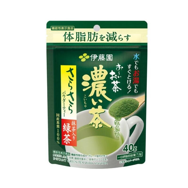 【jd物流 日本直邮】伊藤园itoen 抹茶入特浓纯绿茶粉 浓味速溶新包装