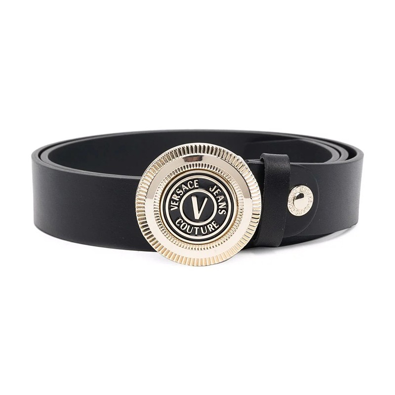 versace jeans couture 范思哲皮带 新款男士皮革金属徽标板扣式腰带