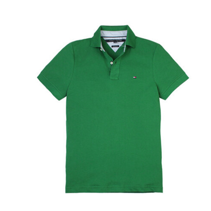 hilfiger) 新款男装纯色修身t恤夏季休闲短袖polo衫 c837855269绿色