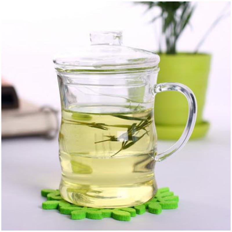 全透明花茶杯高硼玻璃花茶壶玻璃水杯沏茶杯耐热全玻璃内胆茶器加厚