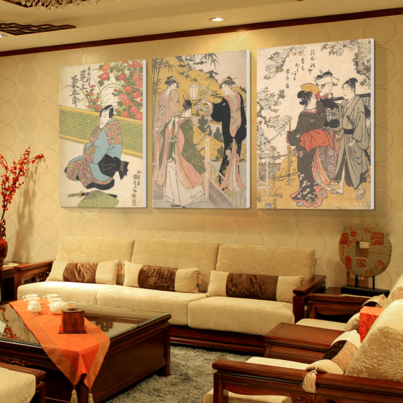 美时美刻日本风景画浮世绘餐厅挂画料理店装饰画日式酒店无框画多款