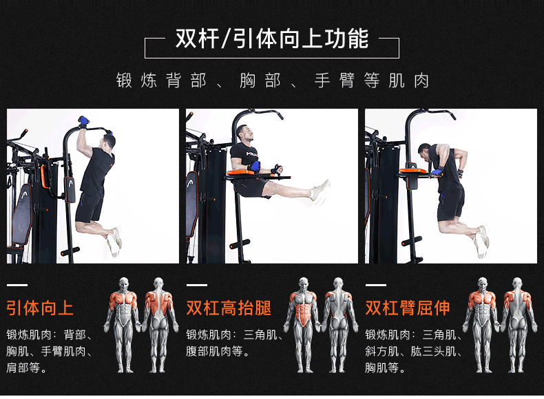 head海德综合训练器 健身房家用运动多功能力量组合机