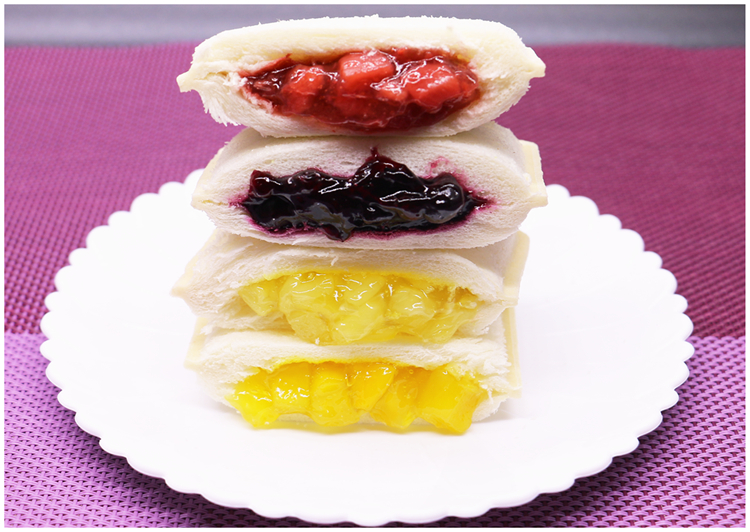 孝贤公主 口袋面包早餐蓝莓草莓芒果菠萝水果夹心面包蛋糕 4口味混装