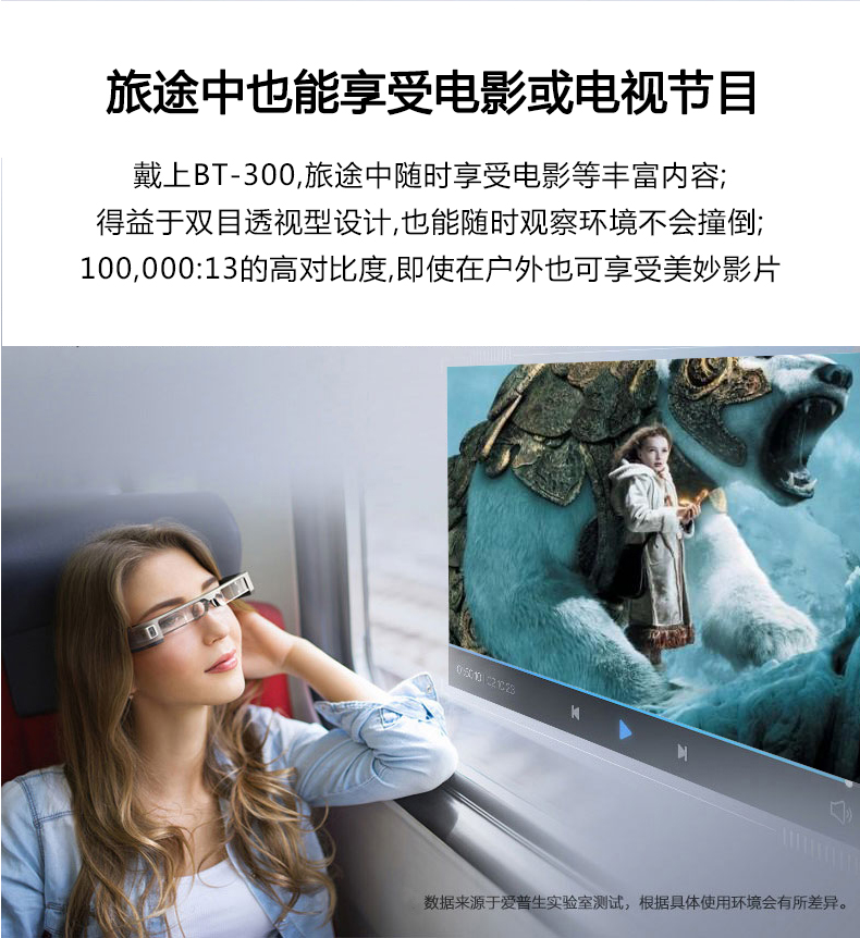 爱普生(epson) 智能ar眼镜vr头盔bt40 300c头戴显示器