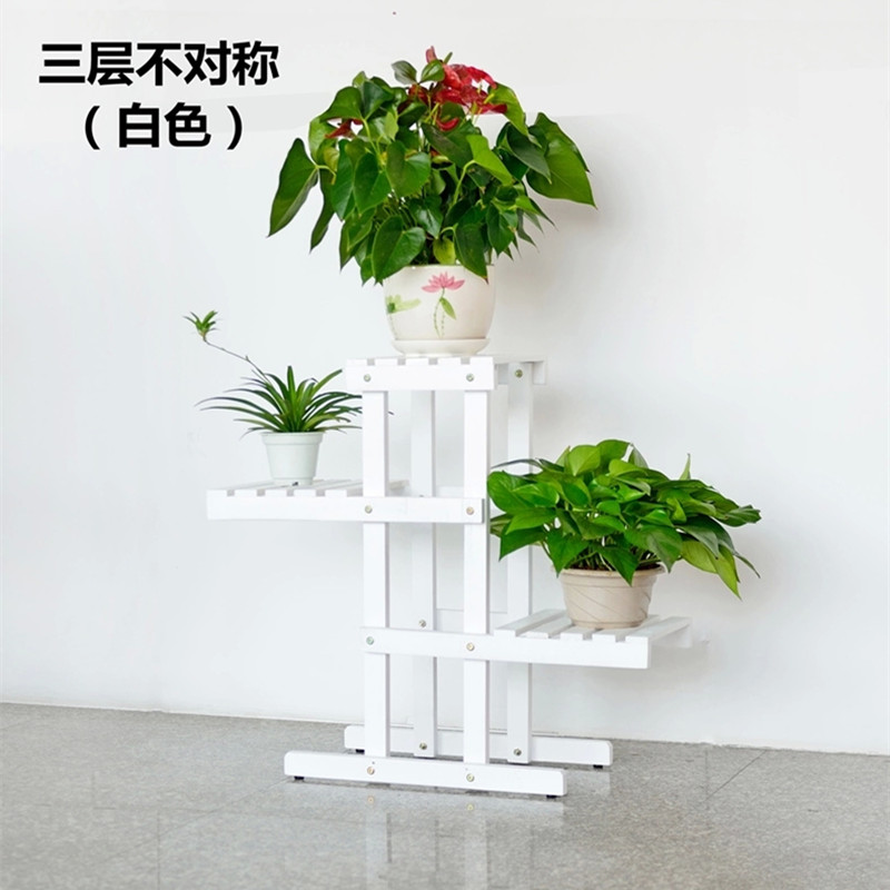 木马人包邮 阳台隔断置物架 碳化防腐实木花架 落地式