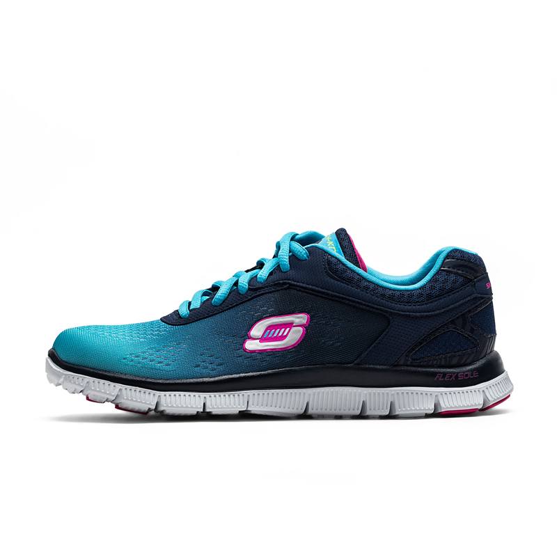 斯凯奇(skechers)2015春季运动跑步鞋 记忆鞋垫缓震舒适休闲系带女鞋