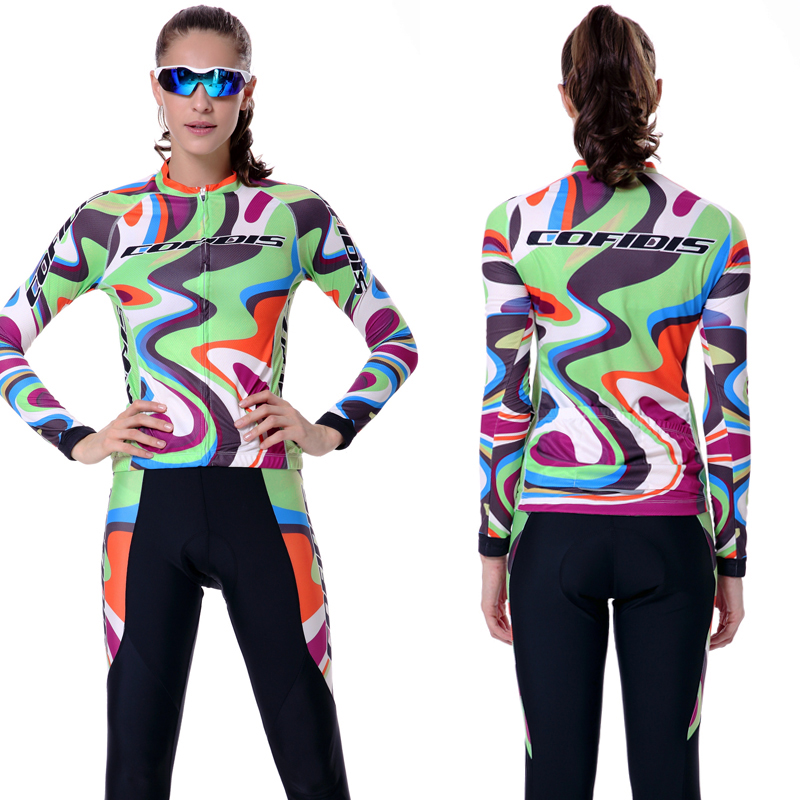 山地车骑行服长袖套装男女款秋