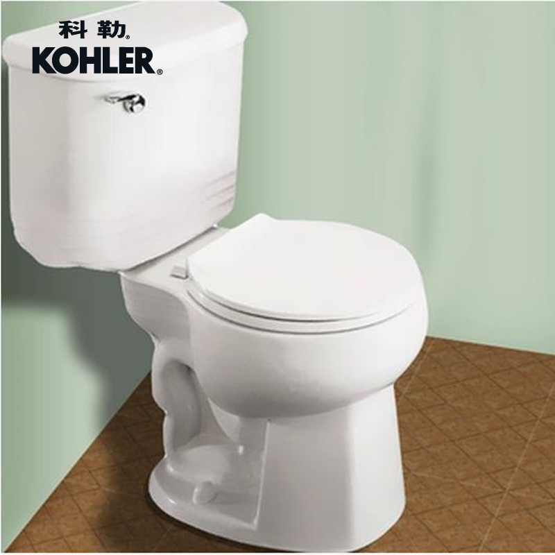科勒(kohler)温德顿分体座便器马桶座厕虹吸式k-8756t带缓降背景美式地中海电视机盖板墙效果图2015款图片