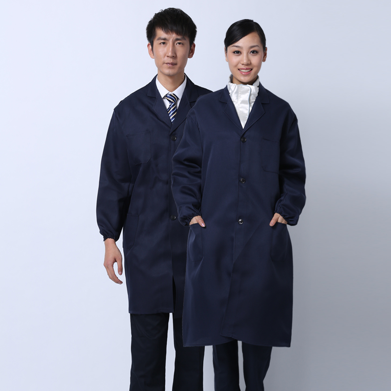 最新蓝大褂工作服长袖秋男女厂房搬价格 同款 _尚都购