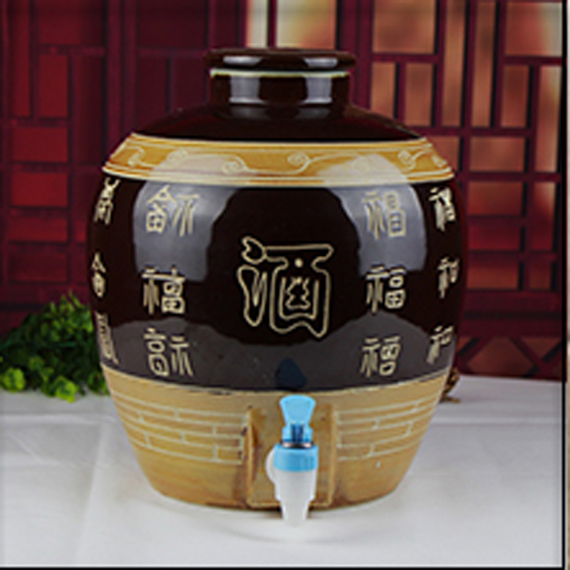 靓缘景德镇陶瓷器酒缸酒坛复古雕刻10斤20斤30斤50斤酒瓶带密封盖酒缸