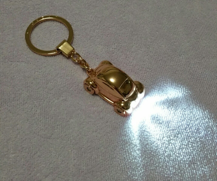 中邦jobon LED灯小汽车钥匙扣 可爱创意情侣钥