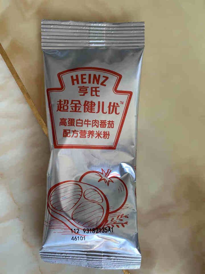 亨氏 (Heinz) 2段婴幼儿辅食 牛肉和番茄配方 超金健儿优高蛋白营养米粉 盒装 250g(7,第3张