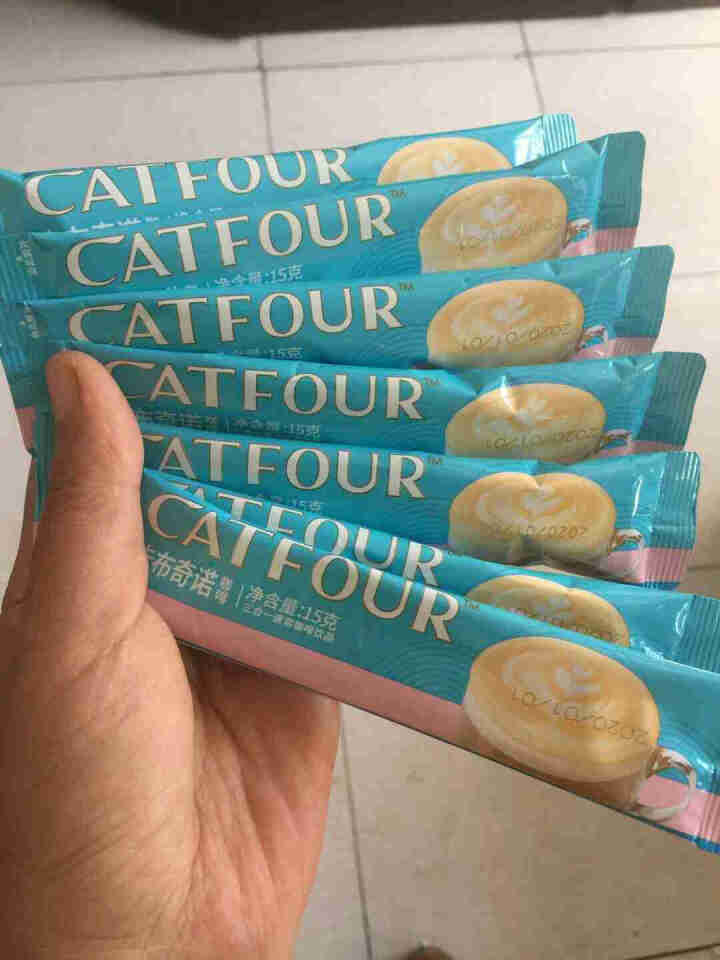 Catfour 蓝山咖啡卡布奇诺160条/40条组合风味 特浓提神速溶三合一咖啡粉600g 正品 蓝山卡布混合装 40条600g*1袋怎么样，好用吗，口碑，心得,第3张