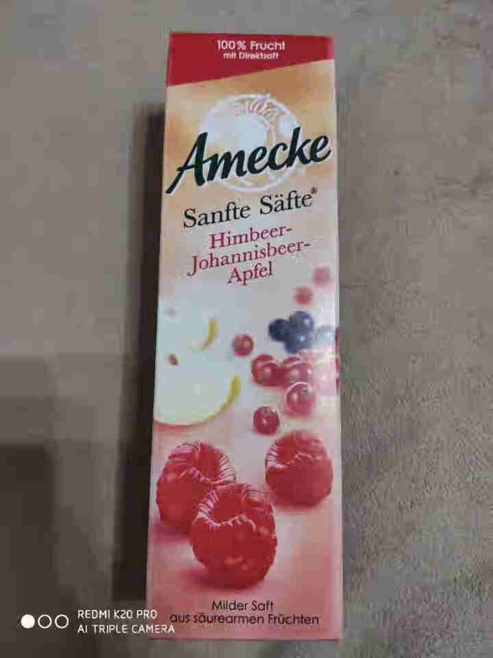 爱美可（Amecke） 爱美可Amecke德国进口鲜榨果汁树莓红醋栗苹果混合果汁1L/瓶进口饮料果汁怎么样，好用吗，口碑，心得，评价，试用报告,第2张