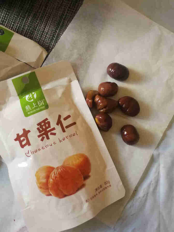 【满300减210】熊上树 蜜饯果干迁西板栗仁 糖炒栗子无皮休闲零食 甘栗仁80g*2怎么样，好用吗，口碑，心得，评价，试用报告,第2张